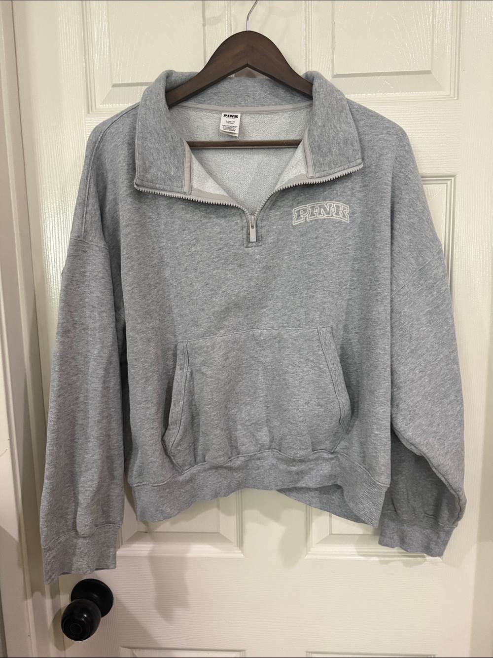 Women’s Pink by Victoria’s Secret hoodie half zip sweatshirt size XL